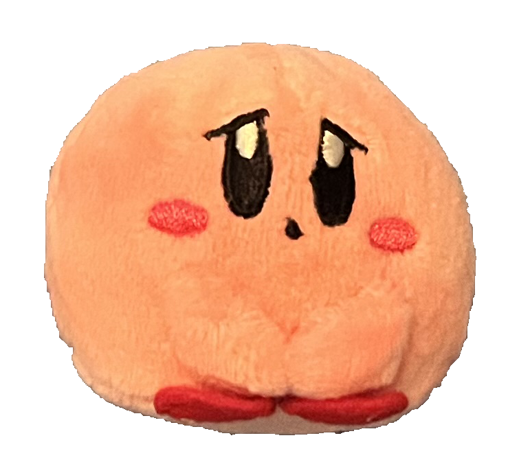 a sad little kirby ball